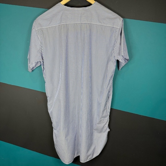 Celine Blue and White Striped Midi Dress - Picture 7 of 16